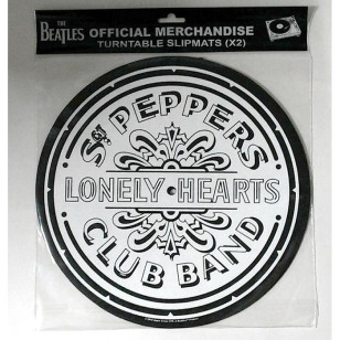 The Beatles - Drop T Logo & Sgt Pepper Drum Official Turntable Slipmat Set ( Retail Pack ) ***READY TO SHIP from Hong Kong***